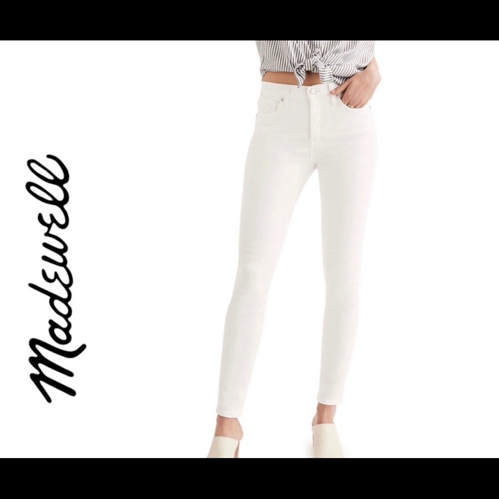 White High Rise 9” Skinny Jeans by Madewell 27